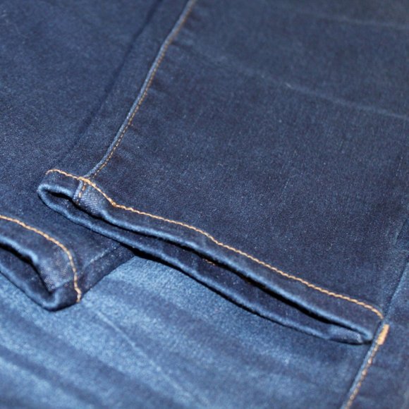 Women's Pull On Skinny Jeans / Jeggings  NINE WEST Dark Wash with Whiskering - Picture 8 of 10